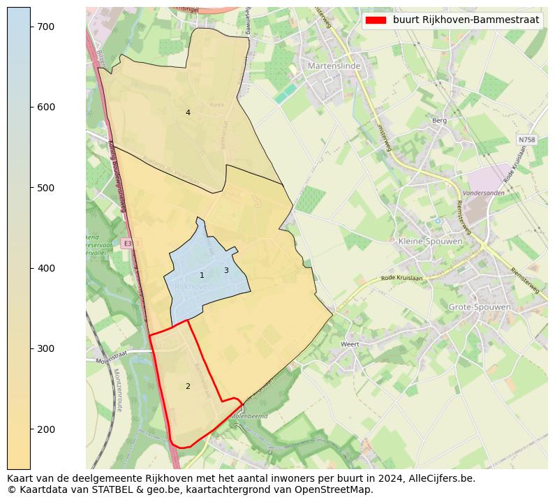 Aantal inwoners op de kaart van de buurt Rijkhoven-Bammestraat: Op deze pagina vind je veel informatie over inwoners (zoals de verdeling naar leeftijdsgroepen, gezinssamenstelling, geslacht, autochtoon of Belgisch met een immigratie achtergrond,...), woningen (aantallen, types, prijs ontwikkeling, gebruik, type eigendom,...) en méér (autobezit, energieverbruik,...)  op basis van open data van STATBEL en diverse andere bronnen!