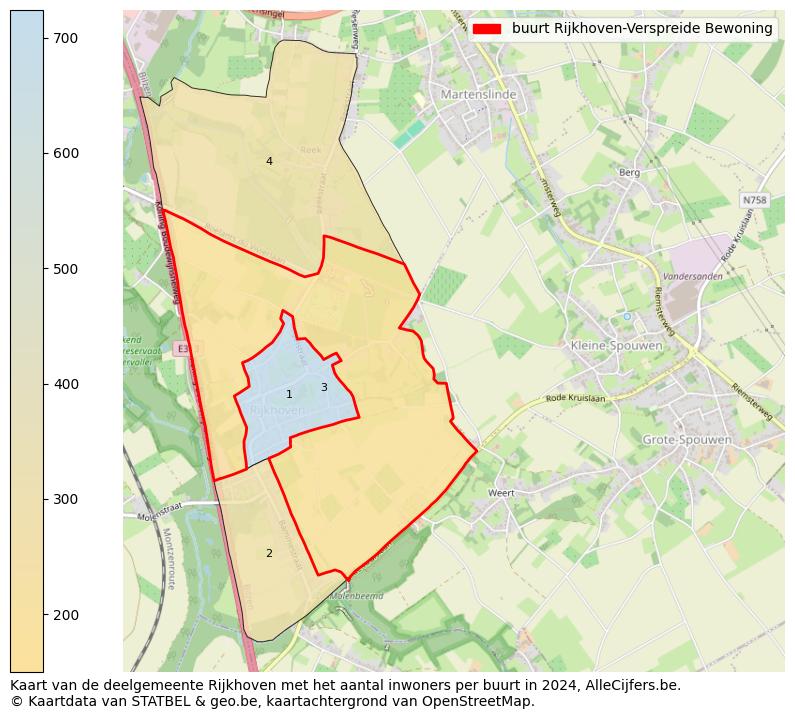 Aantal inwoners op de kaart van de buurt Rijkhoven-Verspreide Bewoning: Op deze pagina vind je veel informatie over inwoners (zoals de verdeling naar leeftijdsgroepen, gezinssamenstelling, geslacht, autochtoon of Belgisch met een immigratie achtergrond,...), woningen (aantallen, types, prijs ontwikkeling, gebruik, type eigendom,...) en méér (autobezit, energieverbruik,...)  op basis van open data van STATBEL en diverse andere bronnen!