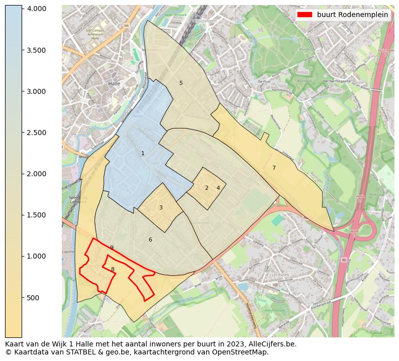 Aantal inwoners op de kaart van de buurt Rodenemplein: Op deze pagina vind je veel informatie over inwoners (zoals de verdeling naar leeftijdsgroepen, gezinssamenstelling, geslacht, autochtoon of Belgisch met een immigratie achtergrond,...), woningen (aantallen, types, prijs ontwikkeling, gebruik, type eigendom,...) en méér (autobezit, energieverbruik,...)  op basis van open data van STATBEL en diverse andere bronnen!