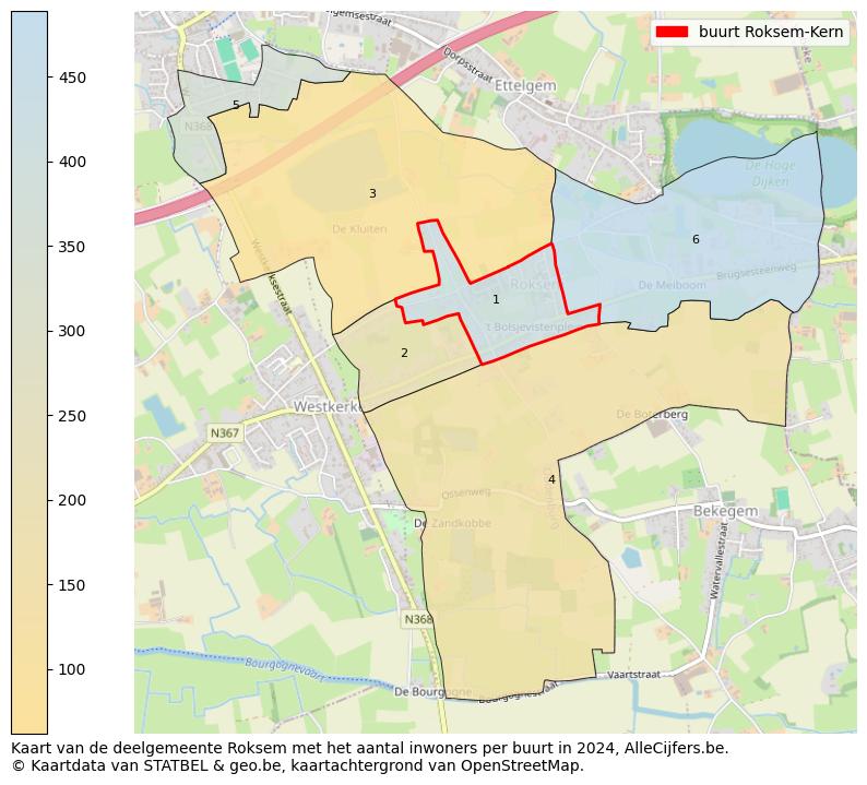 Aantal inwoners op de kaart van de buurt Roksem-Kern: Op deze pagina vind je veel informatie over inwoners (zoals de verdeling naar leeftijdsgroepen, gezinssamenstelling, geslacht, autochtoon of Belgisch met een immigratie achtergrond,...), woningen (aantallen, types, prijs ontwikkeling, gebruik, type eigendom,...) en méér (autobezit, energieverbruik,...)  op basis van open data van STATBEL en diverse andere bronnen!