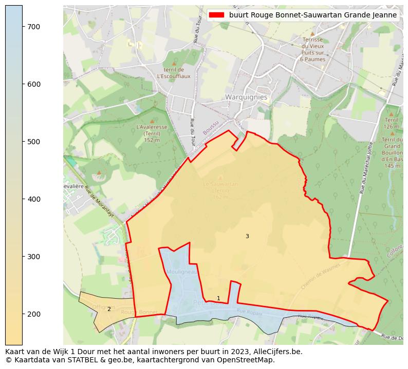 Aantal inwoners op de kaart van de buurt Rouge Bonnet-Sauwartan Grande Jeanne: Op deze pagina vind je veel informatie over inwoners (zoals de verdeling naar leeftijdsgroepen, gezinssamenstelling, geslacht, autochtoon of Belgisch met een immigratie achtergrond,...), woningen (aantallen, types, prijs ontwikkeling, gebruik, type eigendom,...) en méér (autobezit, energieverbruik,...)  op basis van open data van STATBEL en diverse andere bronnen!