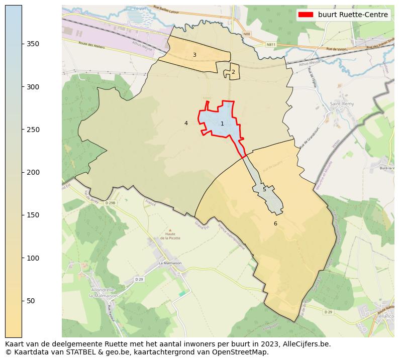 Aantal inwoners op de kaart van de buurt Ruette-Centre: Op deze pagina vind je veel informatie over inwoners (zoals de verdeling naar leeftijdsgroepen, gezinssamenstelling, geslacht, autochtoon of Belgisch met een immigratie achtergrond,...), woningen (aantallen, types, prijs ontwikkeling, gebruik, type eigendom,...) en méér (autobezit, energieverbruik,...)  op basis van open data van STATBEL en diverse andere bronnen!