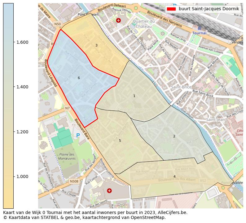 Aantal inwoners op de kaart van de buurt Saint-Jacques: Op deze pagina vind je veel informatie over inwoners (zoals de verdeling naar leeftijdsgroepen, gezinssamenstelling, geslacht, autochtoon of Belgisch met een immigratie achtergrond,...), woningen (aantallen, types, prijs ontwikkeling, gebruik, type eigendom,...) en méér (autobezit, energieverbruik,...)  op basis van open data van STATBEL en diverse andere bronnen!