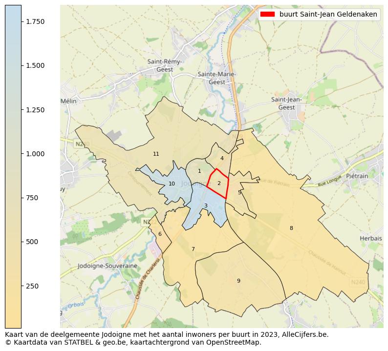 Aantal inwoners op de kaart van de buurt Saint-Jean: Op deze pagina vind je veel informatie over inwoners (zoals de verdeling naar leeftijdsgroepen, gezinssamenstelling, geslacht, autochtoon of Belgisch met een immigratie achtergrond,...), woningen (aantallen, types, prijs ontwikkeling, gebruik, type eigendom,...) en méér (autobezit, energieverbruik,...)  op basis van open data van STATBEL en diverse andere bronnen!