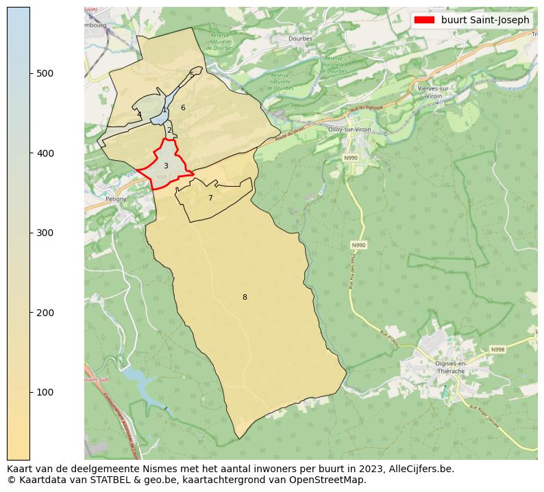 Aantal inwoners op de kaart van de buurt Saint-Joseph: Op deze pagina vind je veel informatie over inwoners (zoals de verdeling naar leeftijdsgroepen, gezinssamenstelling, geslacht, autochtoon of Belgisch met een immigratie achtergrond,...), woningen (aantallen, types, prijs ontwikkeling, gebruik, type eigendom,...) en méér (autobezit, energieverbruik,...)  op basis van open data van STATBEL en diverse andere bronnen!