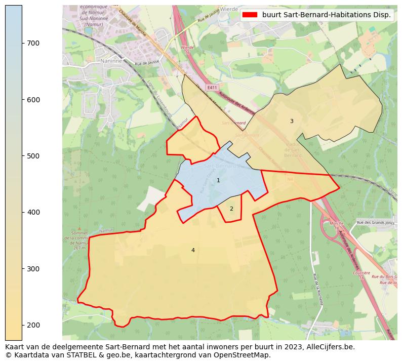 Aantal inwoners op de kaart van de buurt Sart-Bernard-Habitations Disp.: Op deze pagina vind je veel informatie over inwoners (zoals de verdeling naar leeftijdsgroepen, gezinssamenstelling, geslacht, autochtoon of Belgisch met een immigratie achtergrond,...), woningen (aantallen, types, prijs ontwikkeling, gebruik, type eigendom,...) en méér (autobezit, energieverbruik,...)  op basis van open data van STATBEL en diverse andere bronnen!