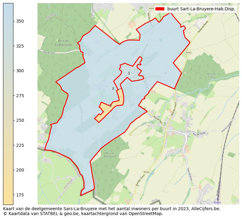 Aantal inwoners op de kaart van de buurt Sart-La-Bruyere-Hab.Disp.: Op deze pagina vind je veel informatie over inwoners (zoals de verdeling naar leeftijdsgroepen, gezinssamenstelling, geslacht, autochtoon of Belgisch met een immigratie achtergrond,...), woningen (aantallen, types, prijs ontwikkeling, gebruik, type eigendom,...) en méér (autobezit, energieverbruik,...)  op basis van open data van STATBEL en diverse andere bronnen!