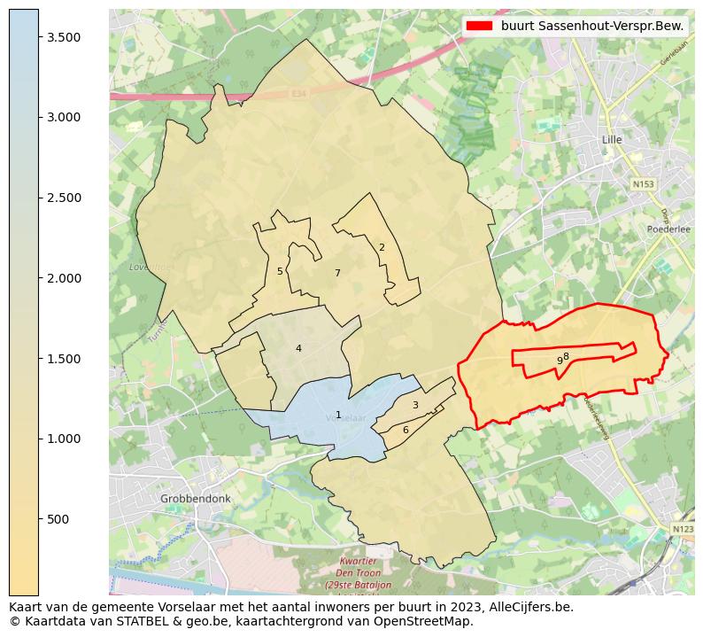 Aantal inwoners op de kaart van de buurt Sassenhout-Verspr.Bew.: Op deze pagina vind je veel informatie over inwoners (zoals de verdeling naar leeftijdsgroepen, gezinssamenstelling, geslacht, autochtoon of Belgisch met een immigratie achtergrond,...), woningen (aantallen, types, prijs ontwikkeling, gebruik, type eigendom,...) en méér (autobezit, energieverbruik,...)  op basis van open data van STATBEL en diverse andere bronnen!