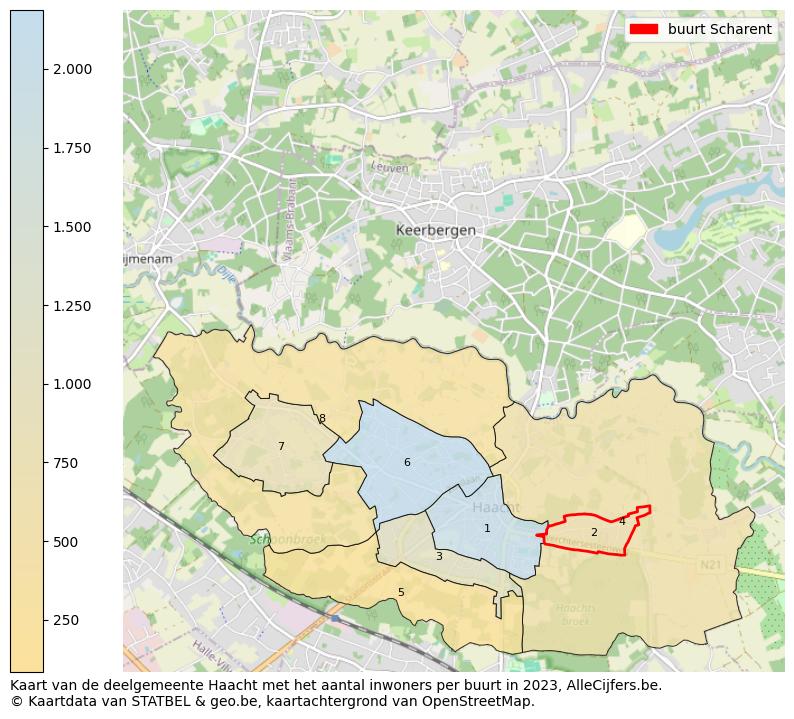 Aantal inwoners op de kaart van de buurt Scharent: Op deze pagina vind je veel informatie over inwoners (zoals de verdeling naar leeftijdsgroepen, gezinssamenstelling, geslacht, autochtoon of Belgisch met een immigratie achtergrond,...), woningen (aantallen, types, prijs ontwikkeling, gebruik, type eigendom,...) en méér (autobezit, energieverbruik,...)  op basis van open data van STATBEL en diverse andere bronnen!