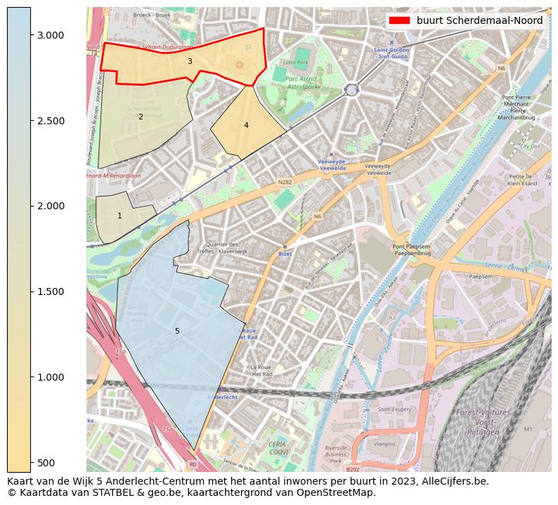 Aantal inwoners op de kaart van de buurt Scherdemaal-Noord: Op deze pagina vind je veel informatie over inwoners (zoals de verdeling naar leeftijdsgroepen, gezinssamenstelling, geslacht, autochtoon of Belgisch met een immigratie achtergrond,...), woningen (aantallen, types, prijs ontwikkeling, gebruik, type eigendom,...) en méér (autobezit, energieverbruik,...)  op basis van open data van STATBEL en diverse andere bronnen!