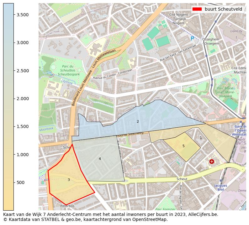 Aantal inwoners op de kaart van de buurt Scheutveld: Op deze pagina vind je veel informatie over inwoners (zoals de verdeling naar leeftijdsgroepen, gezinssamenstelling, geslacht, autochtoon of Belgisch met een immigratie achtergrond,...), woningen (aantallen, types, prijs ontwikkeling, gebruik, type eigendom,...) en méér (autobezit, energieverbruik,...)  op basis van open data van STATBEL en diverse andere bronnen!