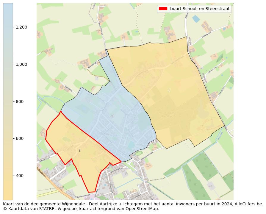 Aantal inwoners op de kaart van de buurt School- en Steenstraat: Op deze pagina vind je veel informatie over inwoners (zoals de verdeling naar leeftijdsgroepen, gezinssamenstelling, geslacht, autochtoon of Belgisch met een immigratie achtergrond,...), woningen (aantallen, types, prijs ontwikkeling, gebruik, type eigendom,...) en méér (autobezit, energieverbruik,...)  op basis van open data van STATBEL en diverse andere bronnen!