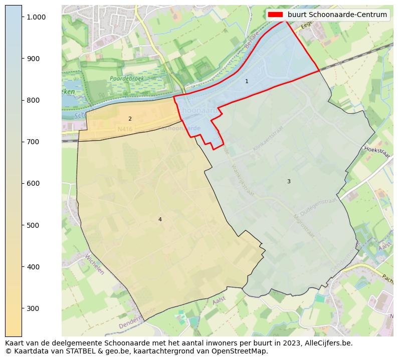 Aantal inwoners op de kaart van de buurt Schoonaarde-Centrum: Op deze pagina vind je veel informatie over inwoners (zoals de verdeling naar leeftijdsgroepen, gezinssamenstelling, geslacht, autochtoon of Belgisch met een immigratie achtergrond,...), woningen (aantallen, types, prijs ontwikkeling, gebruik, type eigendom,...) en méér (autobezit, energieverbruik,...)  op basis van open data van STATBEL en diverse andere bronnen!