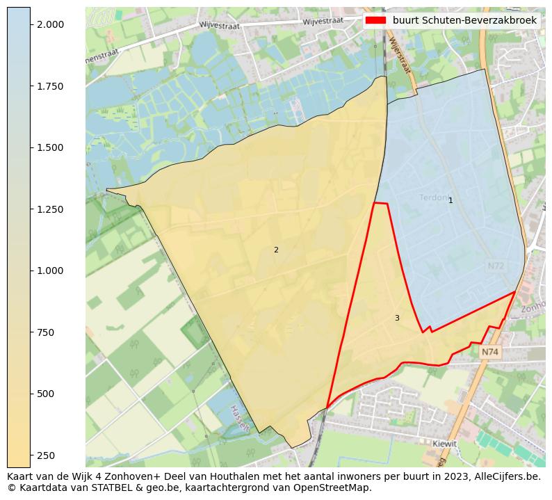 Aantal inwoners op de kaart van de buurt Schuten-Beverzakbroek: Op deze pagina vind je veel informatie over inwoners (zoals de verdeling naar leeftijdsgroepen, gezinssamenstelling, geslacht, autochtoon of Belgisch met een immigratie achtergrond,...), woningen (aantallen, types, prijs ontwikkeling, gebruik, type eigendom,...) en méér (autobezit, energieverbruik,...)  op basis van open data van STATBEL en diverse andere bronnen!