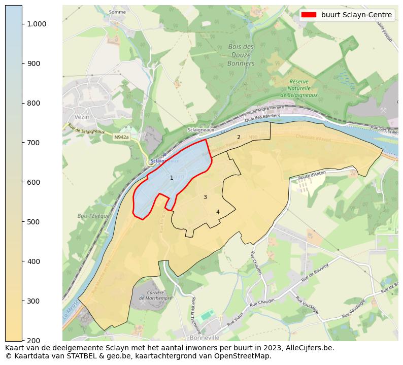 Aantal inwoners op de kaart van de buurt Sclayn-Centre: Op deze pagina vind je veel informatie over inwoners (zoals de verdeling naar leeftijdsgroepen, gezinssamenstelling, geslacht, autochtoon of Belgisch met een immigratie achtergrond,...), woningen (aantallen, types, prijs ontwikkeling, gebruik, type eigendom,...) en méér (autobezit, energieverbruik,...)  op basis van open data van STATBEL en diverse andere bronnen!