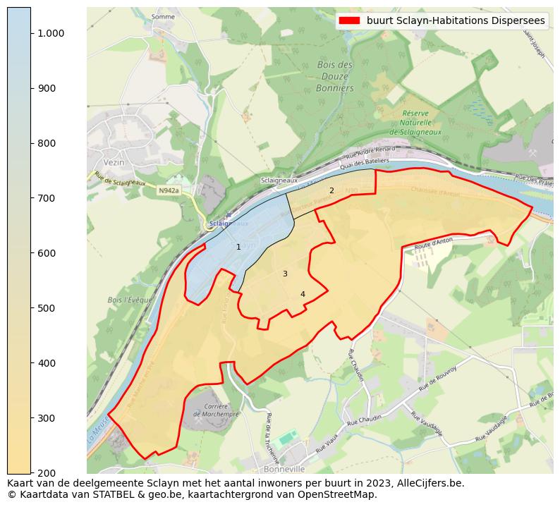 Aantal inwoners op de kaart van de buurt Sclayn-Habitations Dispersees: Op deze pagina vind je veel informatie over inwoners (zoals de verdeling naar leeftijdsgroepen, gezinssamenstelling, geslacht, autochtoon of Belgisch met een immigratie achtergrond,...), woningen (aantallen, types, prijs ontwikkeling, gebruik, type eigendom,...) en méér (autobezit, energieverbruik,...)  op basis van open data van STATBEL en diverse andere bronnen!