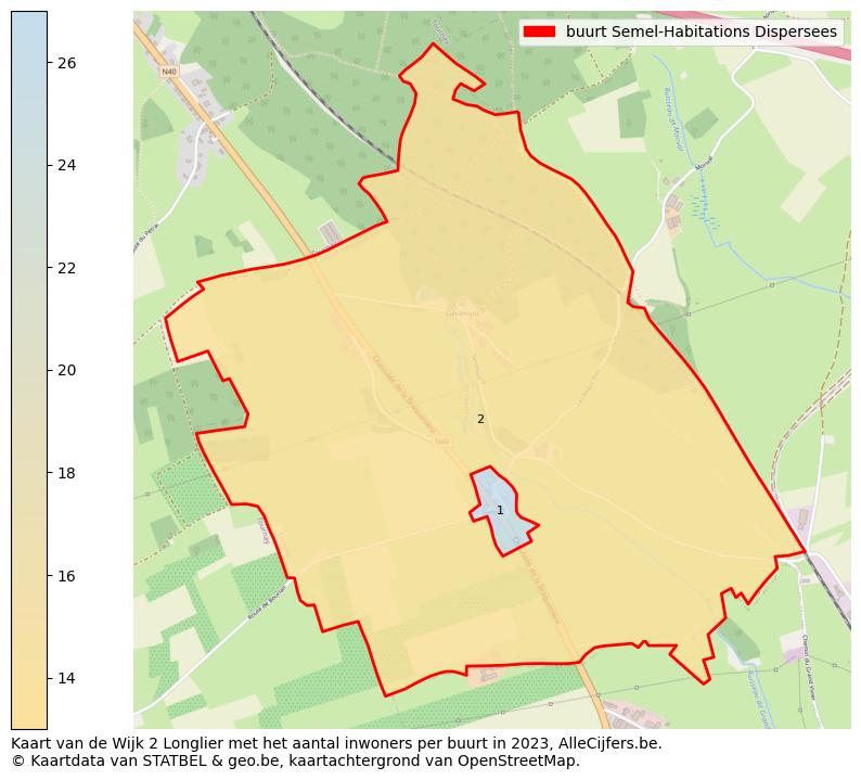 Aantal inwoners op de kaart van de buurt Semel-Habitations Dispersees: Op deze pagina vind je veel informatie over inwoners (zoals de verdeling naar leeftijdsgroepen, gezinssamenstelling, geslacht, autochtoon of Belgisch met een immigratie achtergrond,...), woningen (aantallen, types, prijs ontwikkeling, gebruik, type eigendom,...) en méér (autobezit, energieverbruik,...)  op basis van open data van STATBEL en diverse andere bronnen!