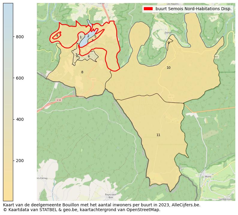 Aantal inwoners op de kaart van de buurt Semois Nord-Habitations Disp.: Op deze pagina vind je veel informatie over inwoners (zoals de verdeling naar leeftijdsgroepen, gezinssamenstelling, geslacht, autochtoon of Belgisch met een immigratie achtergrond,...), woningen (aantallen, types, prijs ontwikkeling, gebruik, type eigendom,...) en méér (autobezit, energieverbruik,...)  op basis van open data van STATBEL en diverse andere bronnen!