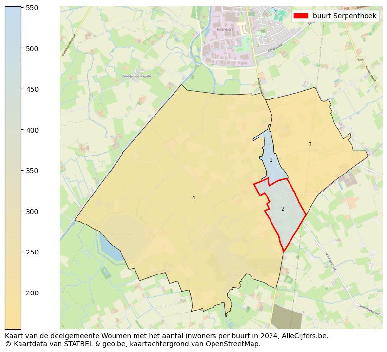 Aantal inwoners op de kaart van de buurt Serpenthoek: Op deze pagina vind je veel informatie over inwoners (zoals de verdeling naar leeftijdsgroepen, gezinssamenstelling, geslacht, autochtoon of Belgisch met een immigratie achtergrond,...), woningen (aantallen, types, prijs ontwikkeling, gebruik, type eigendom,...) en méér (autobezit, energieverbruik,...)  op basis van open data van STATBEL en diverse andere bronnen!