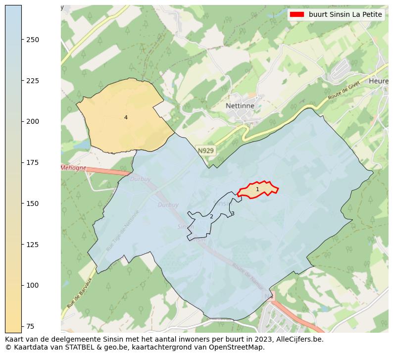 Aantal inwoners op de kaart van de buurt Sinsin La Petite: Op deze pagina vind je veel informatie over inwoners (zoals de verdeling naar leeftijdsgroepen, gezinssamenstelling, geslacht, autochtoon of Belgisch met een immigratie achtergrond,...), woningen (aantallen, types, prijs ontwikkeling, gebruik, type eigendom,...) en méér (autobezit, energieverbruik,...)  op basis van open data van STATBEL en diverse andere bronnen!