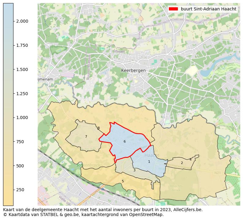 Aantal inwoners op de kaart van de buurt Sint-Adriaan: Op deze pagina vind je veel informatie over inwoners (zoals de verdeling naar leeftijdsgroepen, gezinssamenstelling, geslacht, autochtoon of Belgisch met een immigratie achtergrond,...), woningen (aantallen, types, prijs ontwikkeling, gebruik, type eigendom,...) en méér (autobezit, energieverbruik,...)  op basis van open data van STATBEL en diverse andere bronnen!