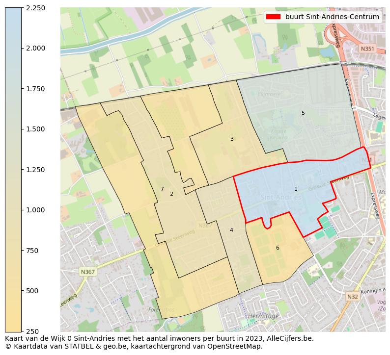 Aantal inwoners op de kaart van de buurt Sint-Andries-Centrum: Op deze pagina vind je veel informatie over inwoners (zoals de verdeling naar leeftijdsgroepen, gezinssamenstelling, geslacht, autochtoon of Belgisch met een immigratie achtergrond,...), woningen (aantallen, types, prijs ontwikkeling, gebruik, type eigendom,...) en méér (autobezit, energieverbruik,...)  op basis van open data van STATBEL en diverse andere bronnen!