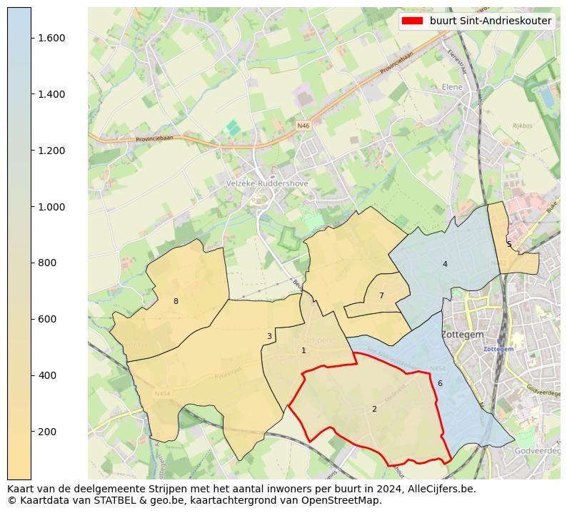 Aantal inwoners op de kaart van de buurt Sint-Andrieskouter: Op deze pagina vind je veel informatie over inwoners (zoals de verdeling naar leeftijdsgroepen, gezinssamenstelling, geslacht, autochtoon of Belgisch met een immigratie achtergrond,...), woningen (aantallen, types, prijs ontwikkeling, gebruik, type eigendom,...) en méér (autobezit, energieverbruik,...)  op basis van open data van STATBEL en diverse andere bronnen!