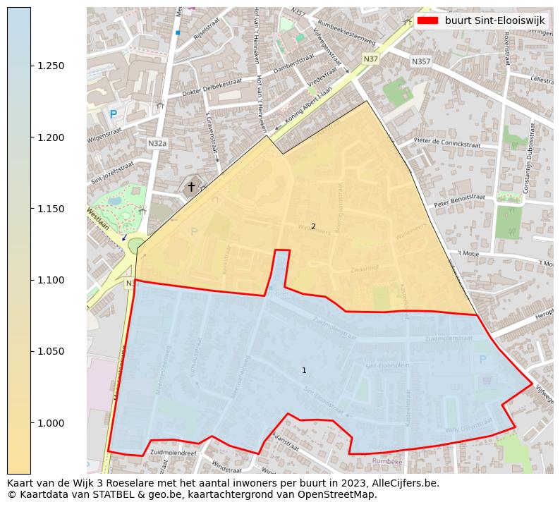 Aantal inwoners op de kaart van de buurt Sint-Elooiswijk: Op deze pagina vind je veel informatie over inwoners (zoals de verdeling naar leeftijdsgroepen, gezinssamenstelling, geslacht, autochtoon of Belgisch met een immigratie achtergrond,...), woningen (aantallen, types, prijs ontwikkeling, gebruik, type eigendom,...) en méér (autobezit, energieverbruik,...)  op basis van open data van STATBEL en diverse andere bronnen!