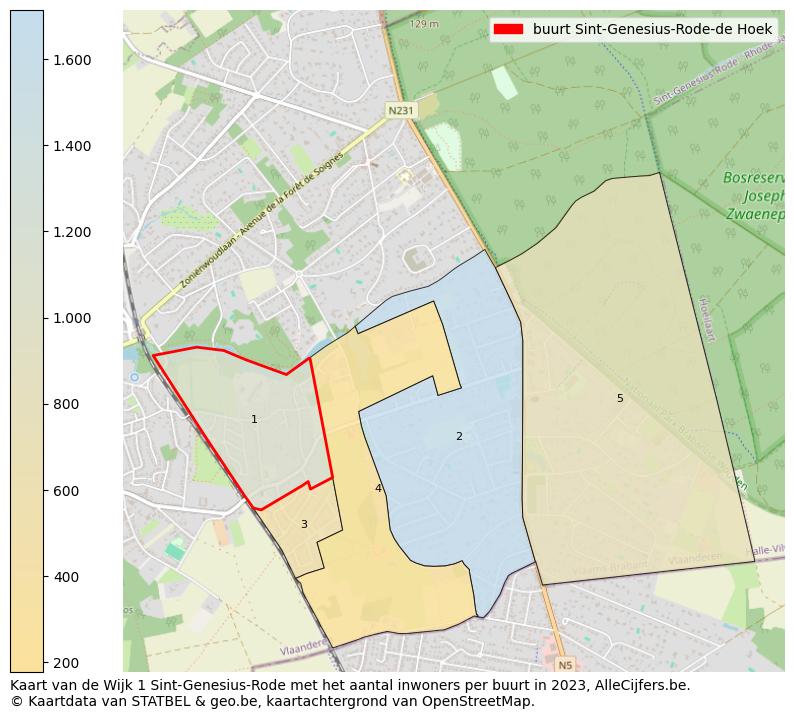 Aantal inwoners op de kaart van de buurt Sint-Genesius-Rode-de Hoek: Op deze pagina vind je veel informatie over inwoners (zoals de verdeling naar leeftijdsgroepen, gezinssamenstelling, geslacht, autochtoon of Belgisch met een immigratie achtergrond,...), woningen (aantallen, types, prijs ontwikkeling, gebruik, type eigendom,...) en méér (autobezit, energieverbruik,...)  op basis van open data van STATBEL en diverse andere bronnen!