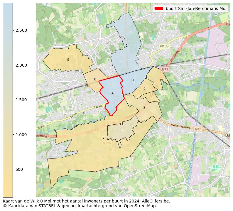 Aantal inwoners op de kaart van de buurt Sint-Jan-Berchmans: Op deze pagina vind je veel informatie over inwoners (zoals de verdeling naar leeftijdsgroepen, gezinssamenstelling, geslacht, autochtoon of Belgisch met een immigratie achtergrond,...), woningen (aantallen, types, prijs ontwikkeling, gebruik, type eigendom,...) en méér (autobezit, energieverbruik,...)  op basis van open data van STATBEL en diverse andere bronnen!