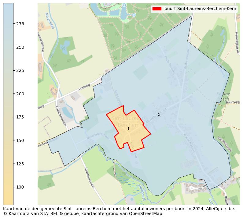 Aantal inwoners op de kaart van de buurt Sint-Laureins-Berchem-Kern: Op deze pagina vind je veel informatie over inwoners (zoals de verdeling naar leeftijdsgroepen, gezinssamenstelling, geslacht, autochtoon of Belgisch met een immigratie achtergrond,...), woningen (aantallen, types, prijs ontwikkeling, gebruik, type eigendom,...) en méér (autobezit, energieverbruik,...)  op basis van open data van STATBEL en diverse andere bronnen!