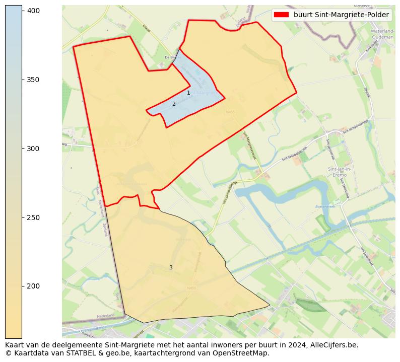 Aantal inwoners op de kaart van de buurt Sint-Margriete-Polder: Op deze pagina vind je veel informatie over inwoners (zoals de verdeling naar leeftijdsgroepen, gezinssamenstelling, geslacht, autochtoon of Belgisch met een immigratie achtergrond,...), woningen (aantallen, types, prijs ontwikkeling, gebruik, type eigendom,...) en méér (autobezit, energieverbruik,...)  op basis van open data van STATBEL en diverse andere bronnen!