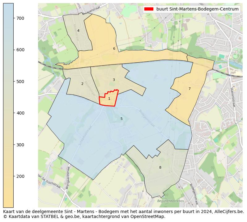 Aantal inwoners op de kaart van de buurt Sint-Martens-Bodegem-Centrum: Op deze pagina vind je veel informatie over inwoners (zoals de verdeling naar leeftijdsgroepen, gezinssamenstelling, geslacht, autochtoon of Belgisch met een immigratie achtergrond,...), woningen (aantallen, types, prijs ontwikkeling, gebruik, type eigendom,...) en méér (autobezit, energieverbruik,...)  op basis van open data van STATBEL en diverse andere bronnen!