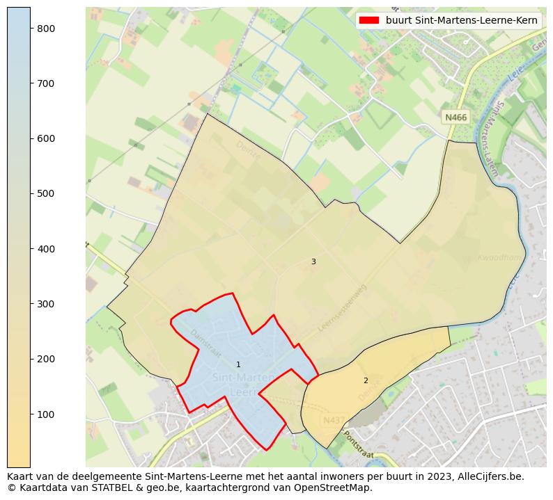 Aantal inwoners op de kaart van de buurt Sint-Martens-Leerne-Kern: Op deze pagina vind je veel informatie over inwoners (zoals de verdeling naar leeftijdsgroepen, gezinssamenstelling, geslacht, autochtoon of Belgisch met een immigratie achtergrond,...), woningen (aantallen, types, prijs ontwikkeling, gebruik, type eigendom,...) en méér (autobezit, energieverbruik,...)  op basis van open data van STATBEL en diverse andere bronnen!