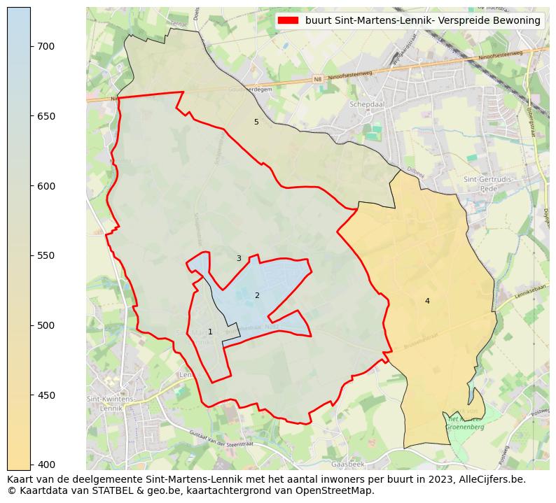 Aantal inwoners op de kaart van de buurt Sint-Martens-Lennik- Verspreide Bewoning: Op deze pagina vind je veel informatie over inwoners (zoals de verdeling naar leeftijdsgroepen, gezinssamenstelling, geslacht, autochtoon of Belgisch met een immigratie achtergrond,...), woningen (aantallen, types, prijs ontwikkeling, gebruik, type eigendom,...) en méér (autobezit, energieverbruik,...)  op basis van open data van STATBEL en diverse andere bronnen!