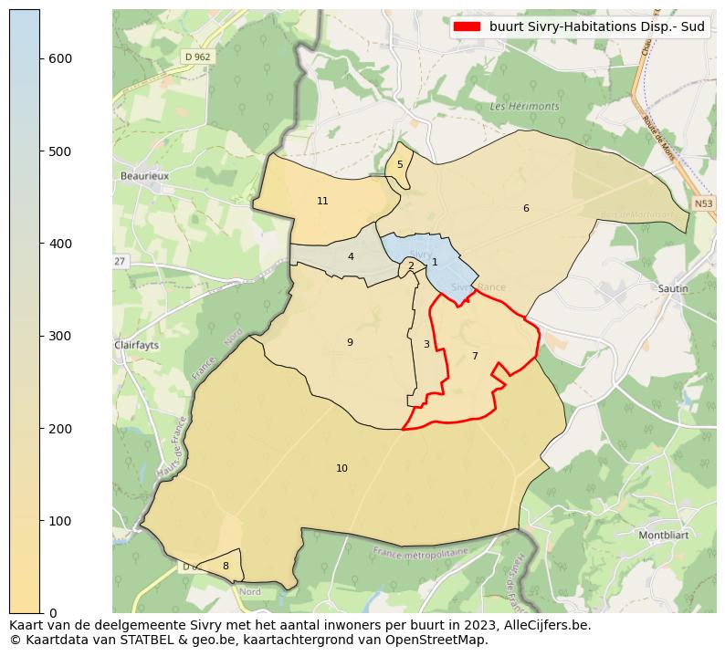 Aantal inwoners op de kaart van de buurt Sivry-Habitations Disp.- Sud: Op deze pagina vind je veel informatie over inwoners (zoals de verdeling naar leeftijdsgroepen, gezinssamenstelling, geslacht, autochtoon of Belgisch met een immigratie achtergrond,...), woningen (aantallen, types, prijs ontwikkeling, gebruik, type eigendom,...) en méér (autobezit, energieverbruik,...)  op basis van open data van STATBEL en diverse andere bronnen!