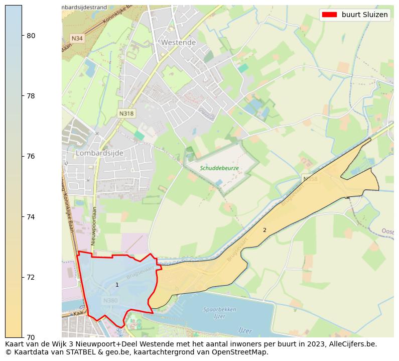 Aantal inwoners op de kaart van de buurt Sluizen: Op deze pagina vind je veel informatie over inwoners (zoals de verdeling naar leeftijdsgroepen, gezinssamenstelling, geslacht, autochtoon of Belgisch met een immigratie achtergrond,...), woningen (aantallen, types, prijs ontwikkeling, gebruik, type eigendom,...) en méér (autobezit, energieverbruik,...)  op basis van open data van STATBEL en diverse andere bronnen!