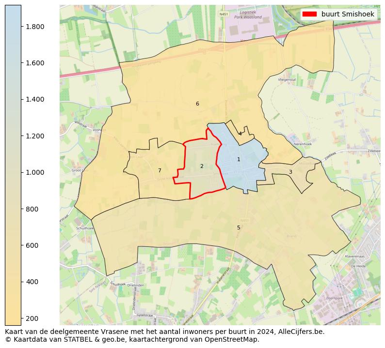 Aantal inwoners op de kaart van de buurt Smishoek: Op deze pagina vind je veel informatie over inwoners (zoals de verdeling naar leeftijdsgroepen, gezinssamenstelling, geslacht, autochtoon of Belgisch met een immigratie achtergrond,...), woningen (aantallen, types, prijs ontwikkeling, gebruik, type eigendom,...) en méér (autobezit, energieverbruik,...)  op basis van open data van STATBEL en diverse andere bronnen!