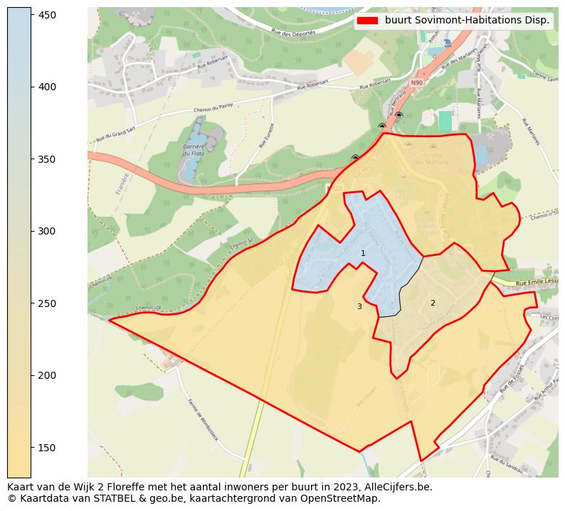 Aantal inwoners op de kaart van de buurt Sovimont-Habitations Disp.: Op deze pagina vind je veel informatie over inwoners (zoals de verdeling naar leeftijdsgroepen, gezinssamenstelling, geslacht, autochtoon of Belgisch met een immigratie achtergrond,...), woningen (aantallen, types, prijs ontwikkeling, gebruik, type eigendom,...) en méér (autobezit, energieverbruik,...)  op basis van open data van STATBEL en diverse andere bronnen!