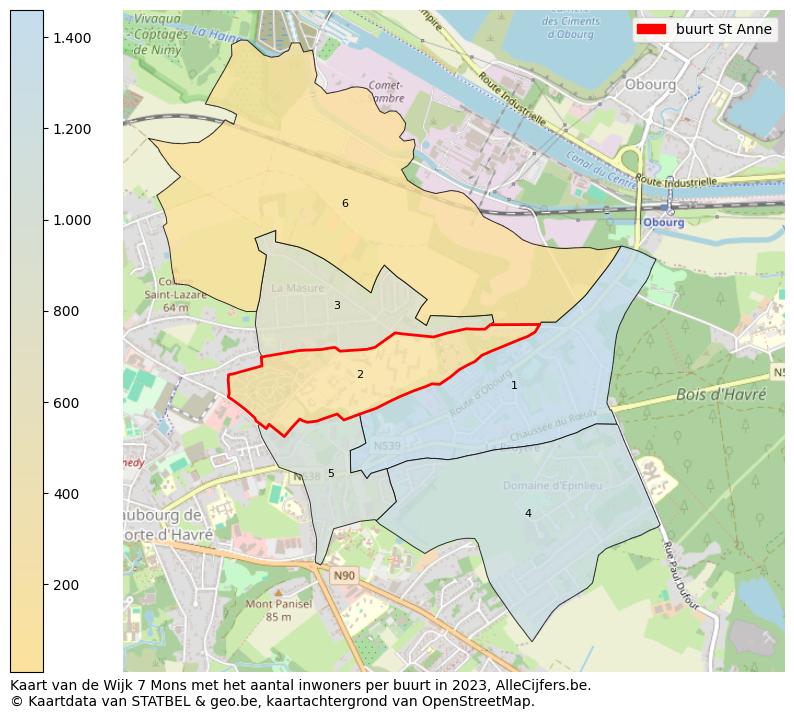 Aantal inwoners op de kaart van de buurt St Anne: Op deze pagina vind je veel informatie over inwoners (zoals de verdeling naar leeftijdsgroepen, gezinssamenstelling, geslacht, autochtoon of Belgisch met een immigratie achtergrond,...), woningen (aantallen, types, prijs ontwikkeling, gebruik, type eigendom,...) en méér (autobezit, energieverbruik,...)  op basis van open data van STATBEL en diverse andere bronnen!