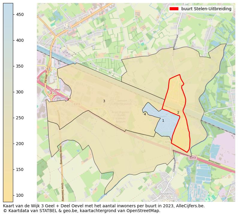 Aantal inwoners op de kaart van de buurt Stelen-Uitbreiding: Op deze pagina vind je veel informatie over inwoners (zoals de verdeling naar leeftijdsgroepen, gezinssamenstelling, geslacht, autochtoon of Belgisch met een immigratie achtergrond,...), woningen (aantallen, types, prijs ontwikkeling, gebruik, type eigendom,...) en méér (autobezit, energieverbruik,...)  op basis van open data van STATBEL en diverse andere bronnen!