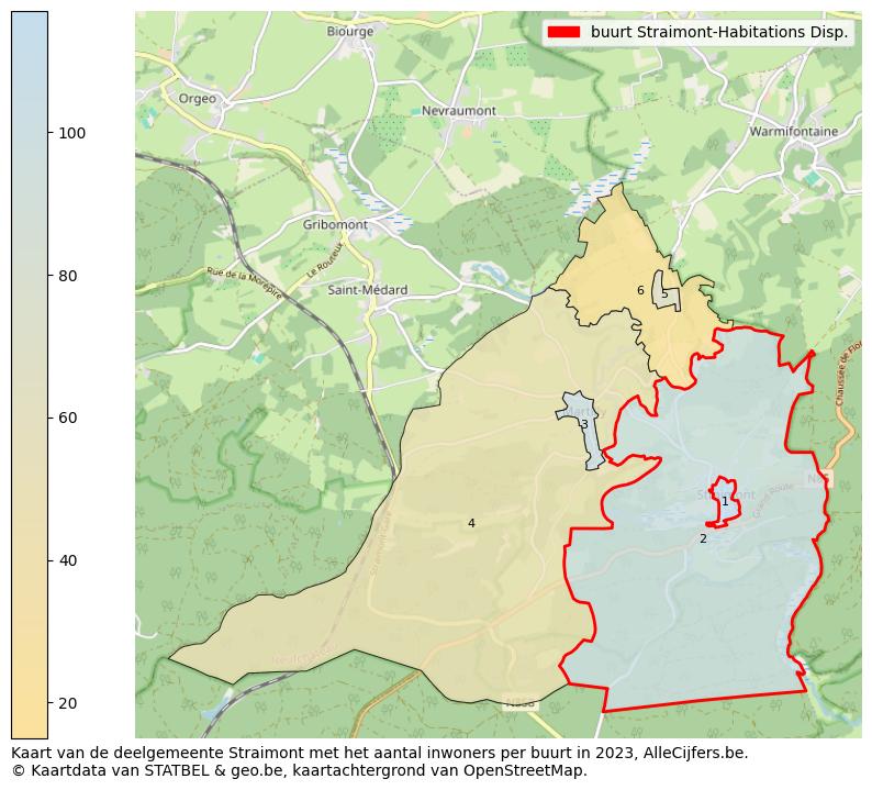 Aantal inwoners op de kaart van de buurt Straimont-Habitations Disp.: Op deze pagina vind je veel informatie over inwoners (zoals de verdeling naar leeftijdsgroepen, gezinssamenstelling, geslacht, autochtoon of Belgisch met een immigratie achtergrond,...), woningen (aantallen, types, prijs ontwikkeling, gebruik, type eigendom,...) en méér (autobezit, energieverbruik,...)  op basis van open data van STATBEL en diverse andere bronnen!