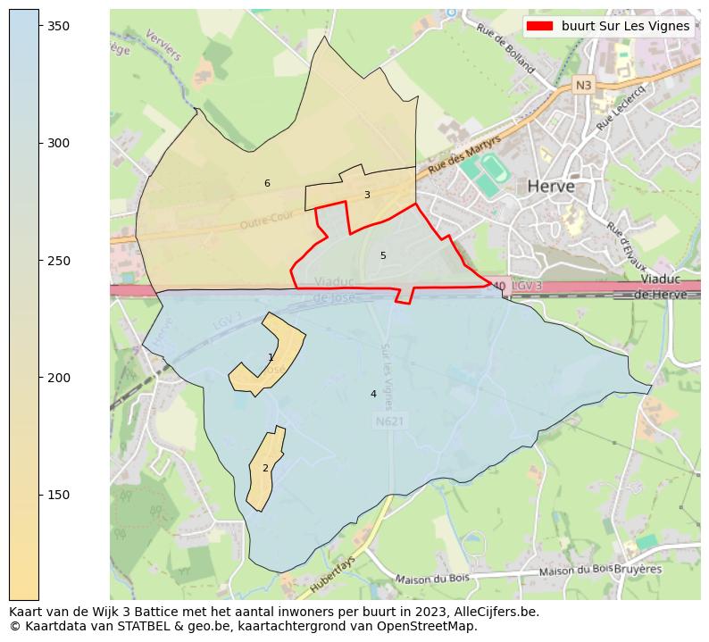 Aantal inwoners op de kaart van de buurt Sur Les Vignes: Op deze pagina vind je veel informatie over inwoners (zoals de verdeling naar leeftijdsgroepen, gezinssamenstelling, geslacht, autochtoon of Belgisch met een immigratie achtergrond,...), woningen (aantallen, types, prijs ontwikkeling, gebruik, type eigendom,...) en méér (autobezit, energieverbruik,...)  op basis van open data van STATBEL en diverse andere bronnen!