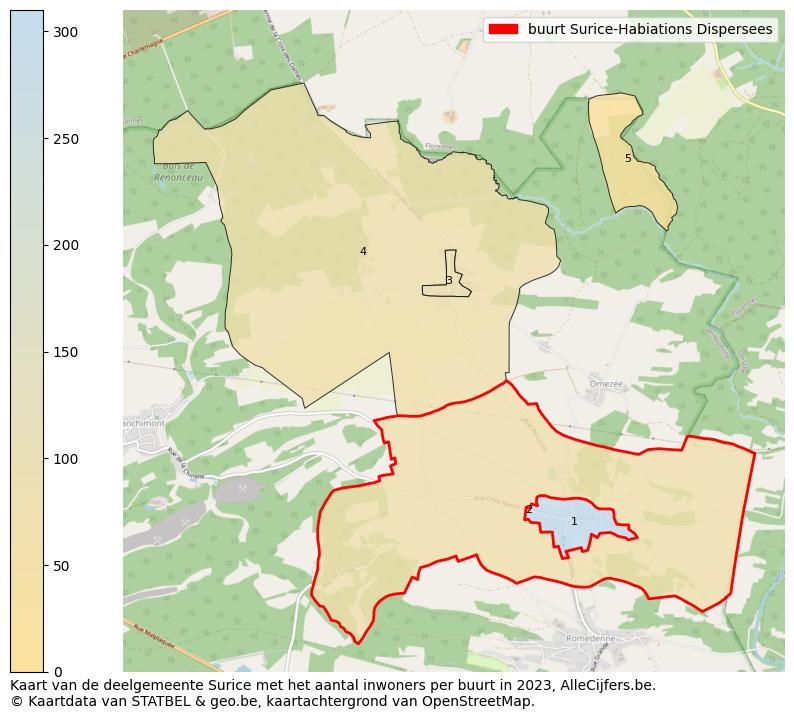 Aantal inwoners op de kaart van de buurt Surice-Habiations Dispersees: Op deze pagina vind je veel informatie over inwoners (zoals de verdeling naar leeftijdsgroepen, gezinssamenstelling, geslacht, autochtoon of Belgisch met een immigratie achtergrond,...), woningen (aantallen, types, prijs ontwikkeling, gebruik, type eigendom,...) en méér (autobezit, energieverbruik,...)  op basis van open data van STATBEL en diverse andere bronnen!