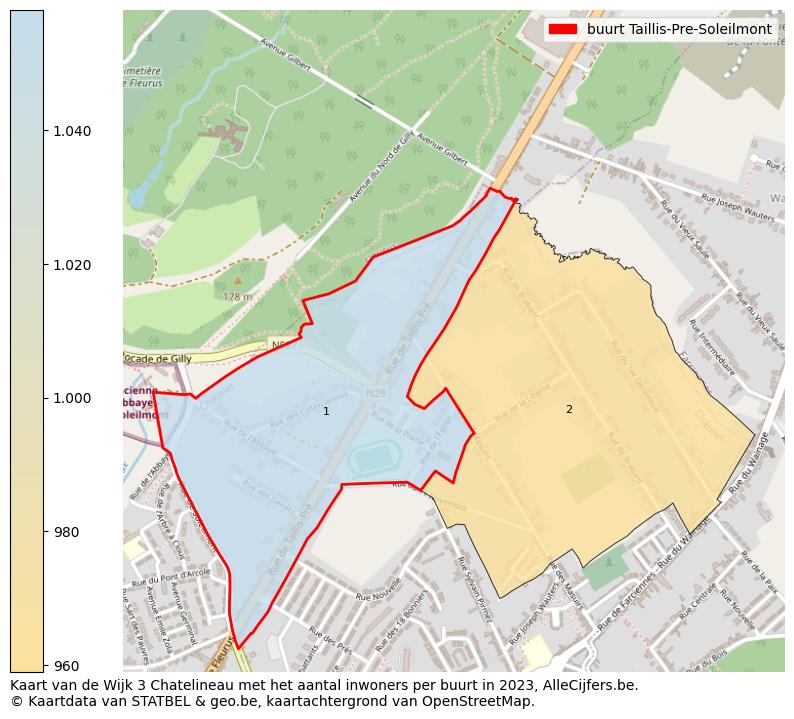 Aantal inwoners op de kaart van de buurt Taillis-Pre-Soleilmont: Op deze pagina vind je veel informatie over inwoners (zoals de verdeling naar leeftijdsgroepen, gezinssamenstelling, geslacht, autochtoon of Belgisch met een immigratie achtergrond,...), woningen (aantallen, types, prijs ontwikkeling, gebruik, type eigendom,...) en méér (autobezit, energieverbruik,...)  op basis van open data van STATBEL en diverse andere bronnen!