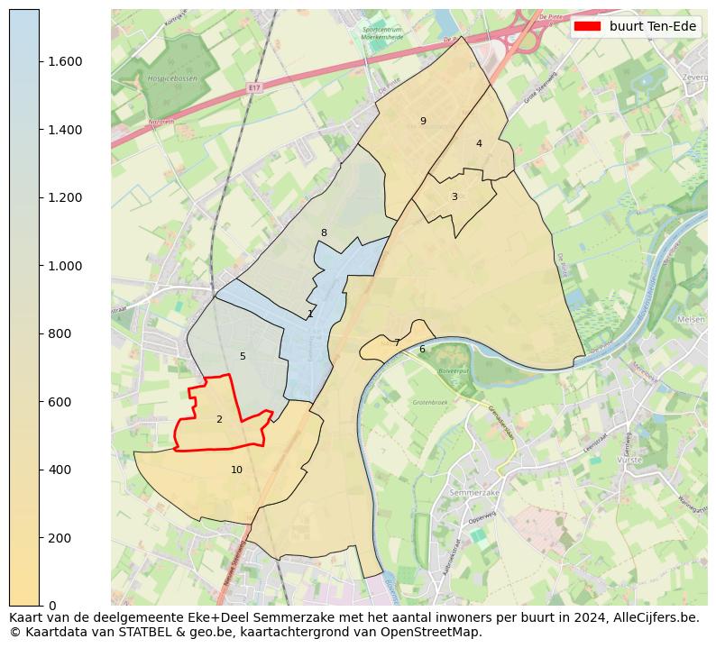 Aantal inwoners op de kaart van de buurt Ten-Ede: Op deze pagina vind je veel informatie over inwoners (zoals de verdeling naar leeftijdsgroepen, gezinssamenstelling, geslacht, autochtoon of Belgisch met een immigratie achtergrond,...), woningen (aantallen, types, prijs ontwikkeling, gebruik, type eigendom,...) en méér (autobezit, energieverbruik,...)  op basis van open data van STATBEL en diverse andere bronnen!