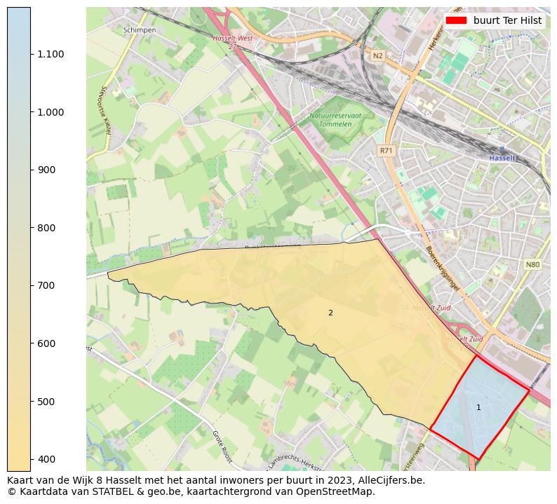 Aantal inwoners op de kaart van de buurt Ter Hilst: Op deze pagina vind je veel informatie over inwoners (zoals de verdeling naar leeftijdsgroepen, gezinssamenstelling, geslacht, autochtoon of Belgisch met een immigratie achtergrond,...), woningen (aantallen, types, prijs ontwikkeling, gebruik, type eigendom,...) en méér (autobezit, energieverbruik,...)  op basis van open data van STATBEL en diverse andere bronnen!