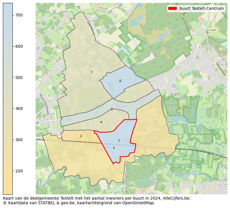 Aantal inwoners op de kaart van de buurt Testelt-Centrum: Op deze pagina vind je veel informatie over inwoners (zoals de verdeling naar leeftijdsgroepen, gezinssamenstelling, geslacht, autochtoon of Belgisch met een immigratie achtergrond,...), woningen (aantallen, types, prijs ontwikkeling, gebruik, type eigendom,...) en méér (autobezit, energieverbruik,...)  op basis van open data van STATBEL en diverse andere bronnen!