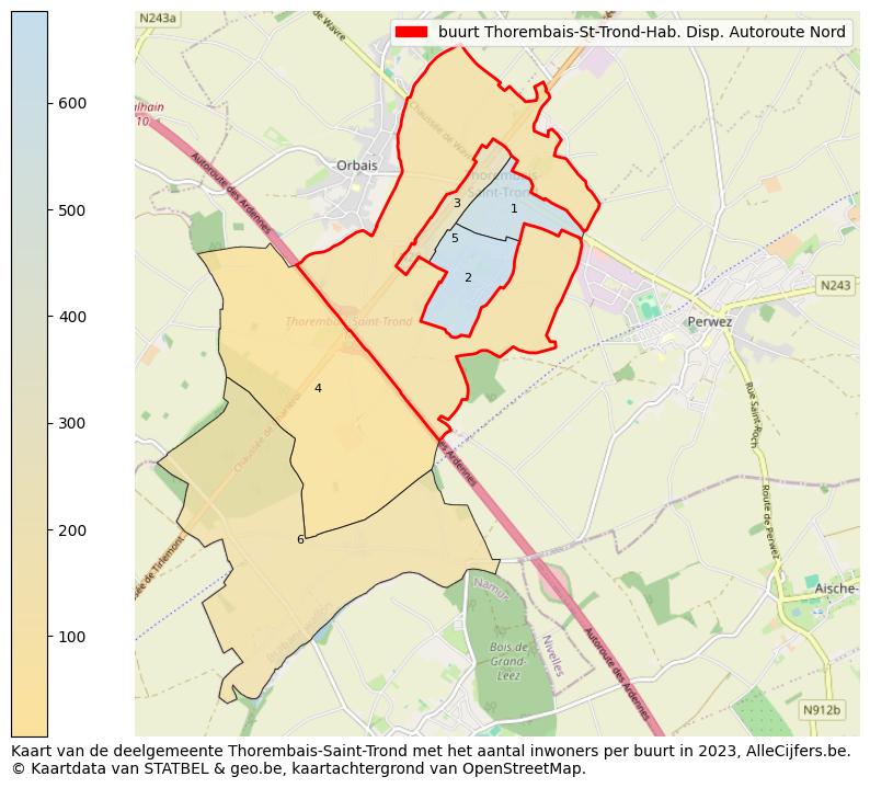 Aantal inwoners op de kaart van de buurt Thorembais-St-Trond-Hab. Disp. Autoroute Nord: Op deze pagina vind je veel informatie over inwoners (zoals de verdeling naar leeftijdsgroepen, gezinssamenstelling, geslacht, autochtoon of Belgisch met een immigratie achtergrond,...), woningen (aantallen, types, prijs ontwikkeling, gebruik, type eigendom,...) en méér (autobezit, energieverbruik,...)  op basis van open data van STATBEL en diverse andere bronnen!