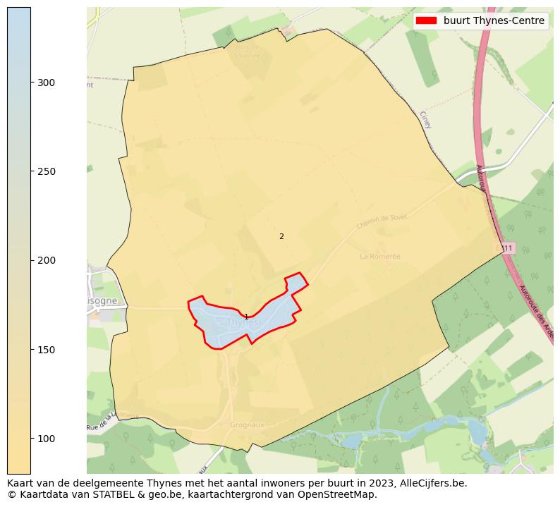 Aantal inwoners op de kaart van de buurt Thynes-Centre: Op deze pagina vind je veel informatie over inwoners (zoals de verdeling naar leeftijdsgroepen, gezinssamenstelling, geslacht, autochtoon of Belgisch met een immigratie achtergrond,...), woningen (aantallen, types, prijs ontwikkeling, gebruik, type eigendom,...) en méér (autobezit, energieverbruik,...)  op basis van open data van STATBEL en diverse andere bronnen!